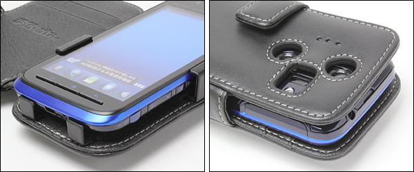 PDAIR レザーケース for AQUOS PHONE IS12SH 横開きタイプ