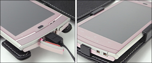 PDAIR レザーケース for MEDIAS WP N-06C 横開きタイプ