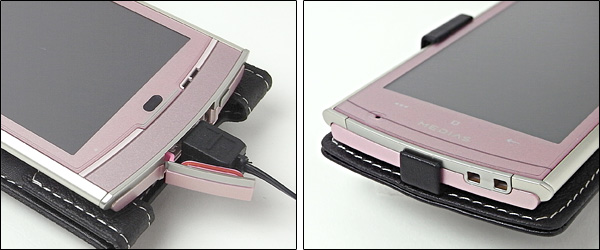 PDAIR レザーケース for MEDIAS WP N-06C 縦開きタイプ
