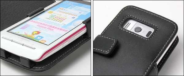 PDAIR レザーケース for P-07C/Sweety SoftBank 003P 横開きタイプ