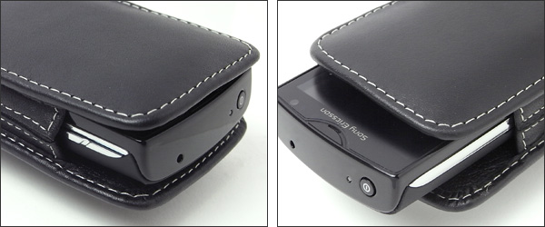 PDAIR レザーケース for Sony Ericsson mini (S51SE) バーティカルポーチタイプ