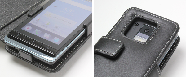 PDAIR レザーケース for AQUOS PHONE f SH-13C 横開きタイプ