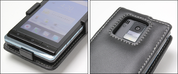 PDAIR レザーケース for AQUOS PHONE f SH-13C 縦開きタイプ
