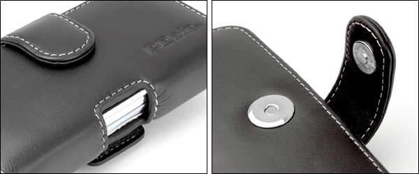 PDAIR レザーケース for Xperia PLAY SO-01D ポーチタイプ(ブラック)