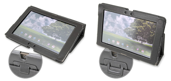 PDAIR レザーケース for Eee Pad Transformer TF101 横開きタイプ Ver.1(ブラック)
