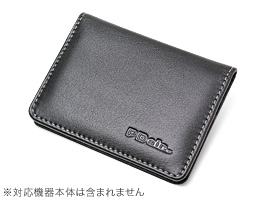 保護フィルム PDAIR レザーケース for SD/MicroSD/SIMカードウォレットタイプ(ブラック)