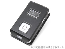 PDAIR レザーケース for Pocket WiFi LTE(GL02P) スリーブタイプ(ブラック)