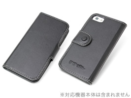 PDAIR レザーケース for iPhone 5s/5 横開きタイプ(ボタンタイプ)
