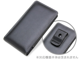 保護フィルム PDAIR レザーケース for Optimus G LGL21/L-01E ベルトクリップ付バーティカルポーチタイプ