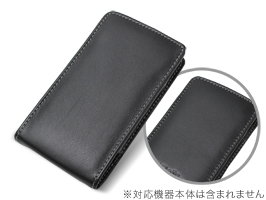 保護フィルム PDAIR レザーケース for ウォークマン NW-Z1000シリーズ バーティカルポーチタイプ(ブラック)