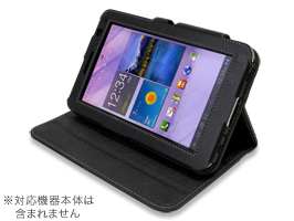保護フィルム PDAIR レザーケース for GALAXY Tab 7.0 Plus SC-02D 横開きタイプ(ブラック)