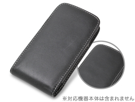 保護フィルム PDAIR レザーケース for GALAXY NEXUS SC-04D バーティカルポーチタイプ(ブラック)