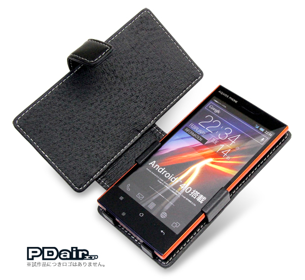 PDAIR レザーケース for AQUOS PHONE 104SH 横開きタイプ