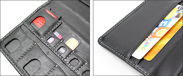 PDAIR レザーケース for SD/MicroSD/SIMカードウォレットタイプ