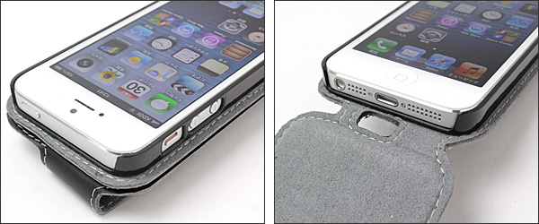 PDAIR レザーケース for iPhone 5 縦開きボトムタイプ