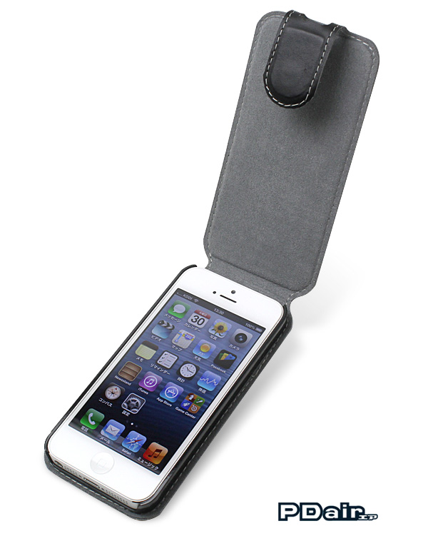 PDAIR レザーケース for iPhone 5 縦開きトップタイプ