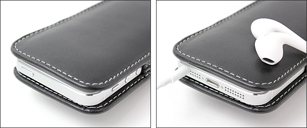 PDAIR レザーケース for iPhone 5 ベルトクリップ付バーティカルポーチタイプ