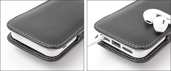 PDAIR レザーケース for iPhone 5 with Bumper ベルトクリップ付バーティカルポーチタイプ