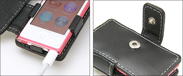 PDAIR レザーケース for iPod nano(7th gen.) 横開きタイプ