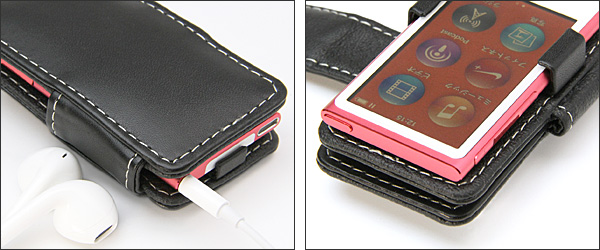 PDAIR レザーケース for iPod nano(7th gen.) 横開きタイプ