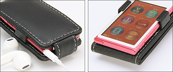 PDAIR レザーケース for iPod nano(7th gen.) 縦開きタイプ