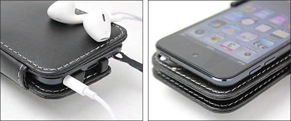 PDAIR レザーケース for iPod touch(5th gen.) 横開きタイプ