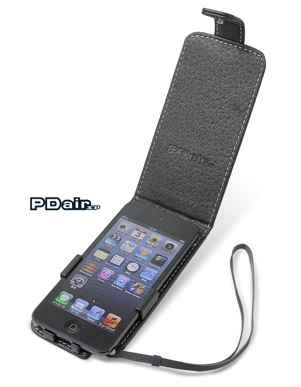 PDAIR レザーケース for iPod touch(5th gen.) 縦開きタイプ