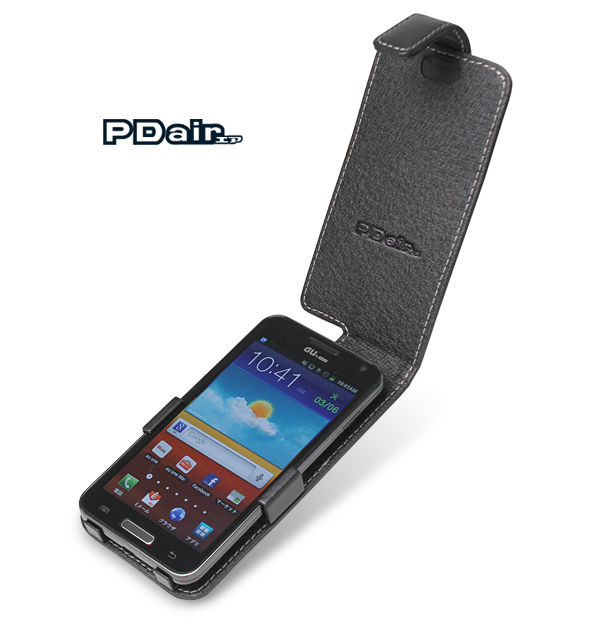 PDAIR レザーケース for GALAXY S II WiMAX ISW11SC 縦開きタイプ