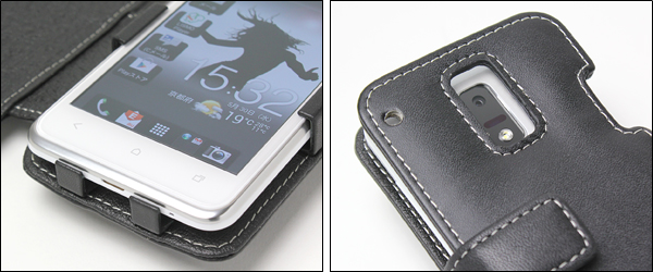 PDAIR レザーケース for HTC J ISW13HT 横開きタイプ