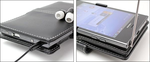 PDAIR レザーケース for Optimus Vu L-06D/L-06D JOJO 横開きタイプ