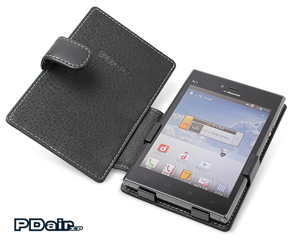 PDAIR レザーケース for Optimus Vu L-06D/L-06D JOJO 横開きタイプ