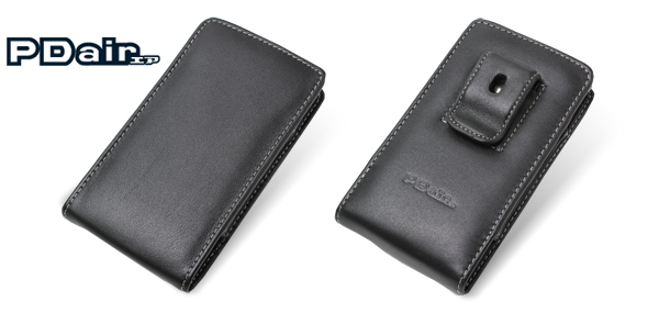 PDAIR レザーケース for ウォークマン NW-Z1000シリーズ ベルトクリップ付バーティカルポーチタイプ(ブラック)