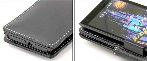 PDAIR レザーケース for P-04D/102P/Disney Mobile P-05D 横開きタイプ