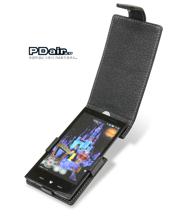 PDAIR レザーケース for P-04D/102P/Disney Mobile P-05D 縦開きタイプ
