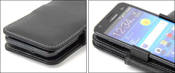 PDAIR レザーケース for GALAXY S II LTE SC-03D 横開きタイプ