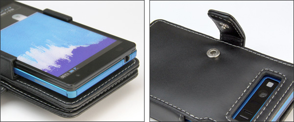 PDAIR レザーケース for AQUOS PHONE SERIE SHL21 横開きタイプ