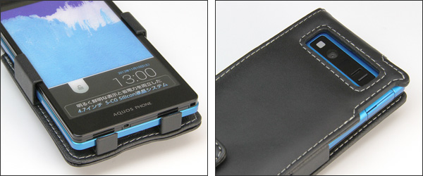 PDAIR レザーケース for AQUOS PHONE SERIE SHL21 縦開きタイプ