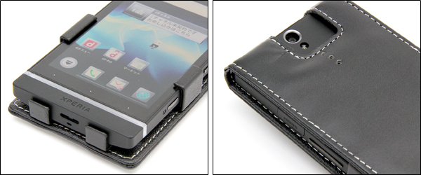 PDAIR レザーケース for Xperia NX SO-02D 縦開きタイプ
