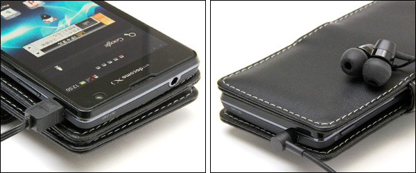 PDAIR レザーケース for Xperia GX SO-04D 横開きタイプ