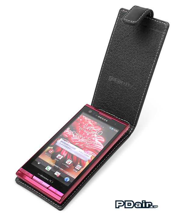 PDAIR レザーケース for ARROWS A 101F/REGZA Phone T-02D 縦開きタイプ