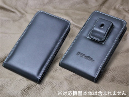 保護フィルム PDAIR レザーケース for INFOBAR A02 ベルトクリップ付バーティカルポーチタイプ
