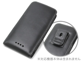 保護フィルム PDAIR レザーケース for HTC J butterfly HTL21 ベルトクリップ付バーティカルポーチタイプ