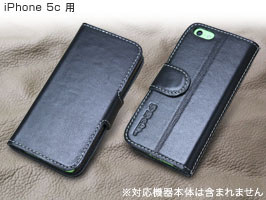 PDAIR レザーケース for iPhone 5c 横開きタイプ(スタンド機能付)