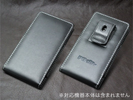 PDAIR レザーケース for Xperia Z SO-02E ベルトクリップ付バーティカルポーチタイプ