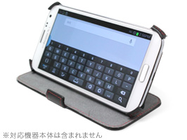 保護フィルム PDAIR プレミアムスリムレザーケース for GALAXY Note II SC-02E 横開きタイプ(スタンド機能付)