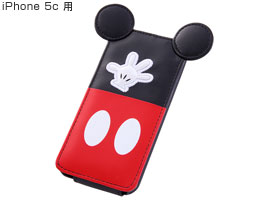 「ディズニー」ダイカットレザージャケット for iPhone 5c