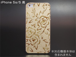 「彩寿」金彩シリーズ装飾カバー for iPhone 5s/5(薔薇)