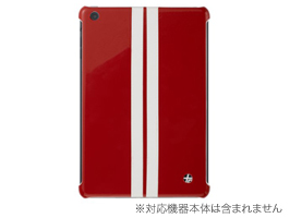 TREXTA 本革張り ハードケース レトロレーサー for iPad mini(レッド/ホワイト)