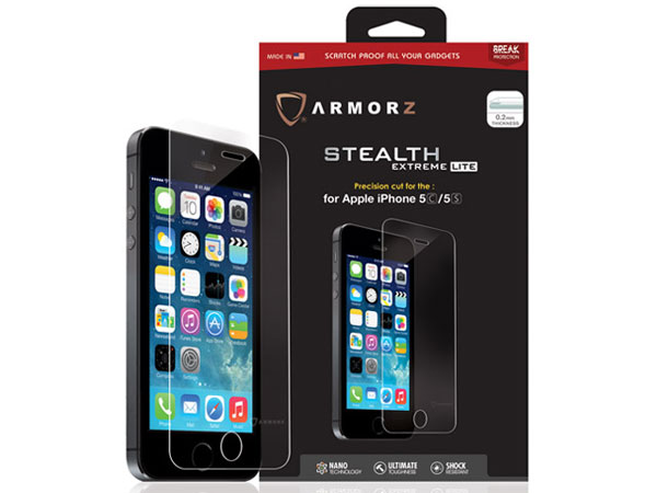  Armorz Stealth Extreme Lite 強化ガラス保護シート for iPhone 5s/5c/5