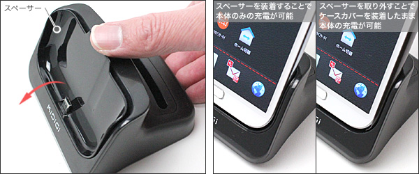 Kidigi USBクレードル for GALAXY Note II SC-02E with 2ndバッテリー充電器